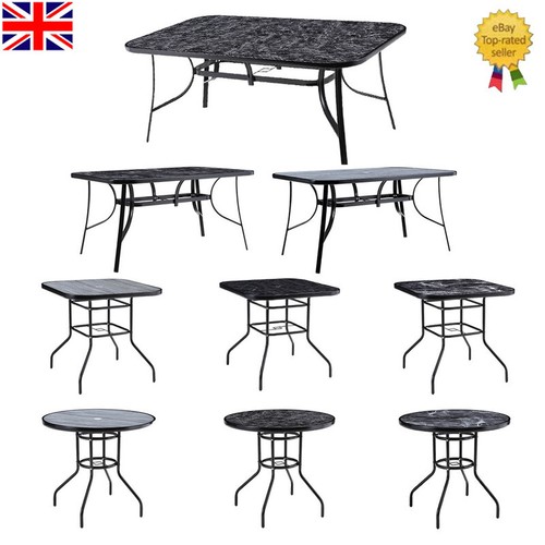 Garden table marble wood - garden,