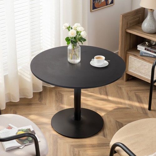 Round pedestal dining table - round,