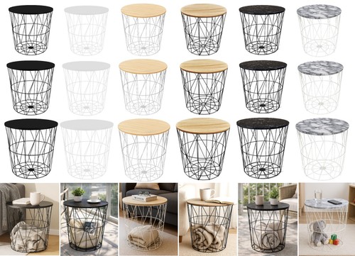 Metal wire side table - side, magazine
