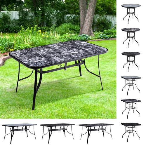 Garden table marble wood - garden, marble/wood