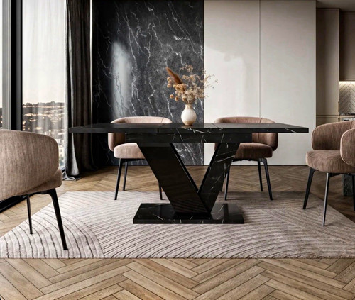 Black marble effect glossy - effect,