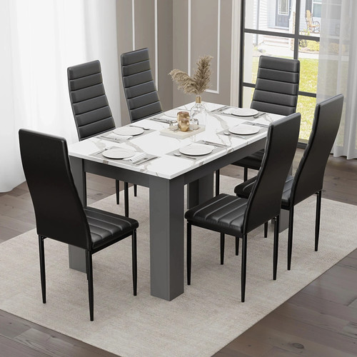 Wooden dining table set with - set,